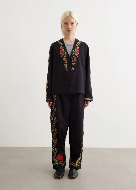 Artistic Temperament Ribbon Hollyhock Trousers