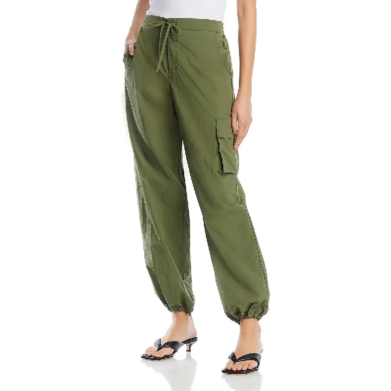 Body Design DONNI. Womens High Rise Drawstring Cargo Pants