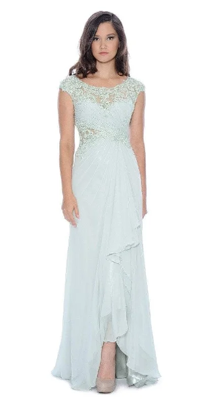 Tropical Style Decode 1.8 - 182896 Embellished Cap Sleeve Bateau Neck Dress - 3 pcs Sage in size 4, 6 and 14 Available Tropical Style Decode 1.8 - 182896 Embellished Cap Sleeve Bateau Neck Dress - 3 pcs Sage in size 4, 6 and 14 Available