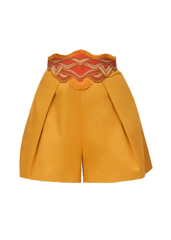 Floral Prints OLLA SHORTS - MUSTARD