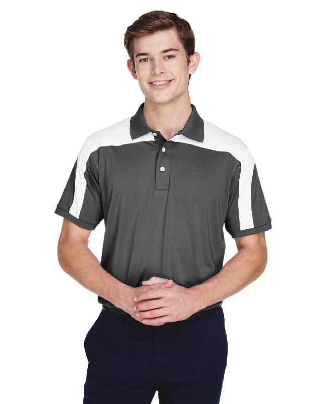Classic Style Team 365 Mens Victor Performance Polo | Sport Graphite
