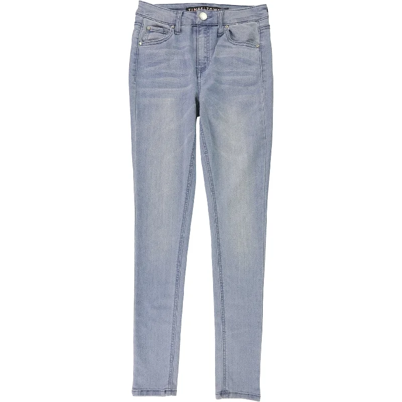 Sweet Breath Tinseltown Womens Solid Skinny Fit Jeans, Blue, 0