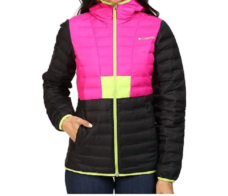 Romantic Temperament Puffer Coat Flashback Down Hooded Jacket In Black