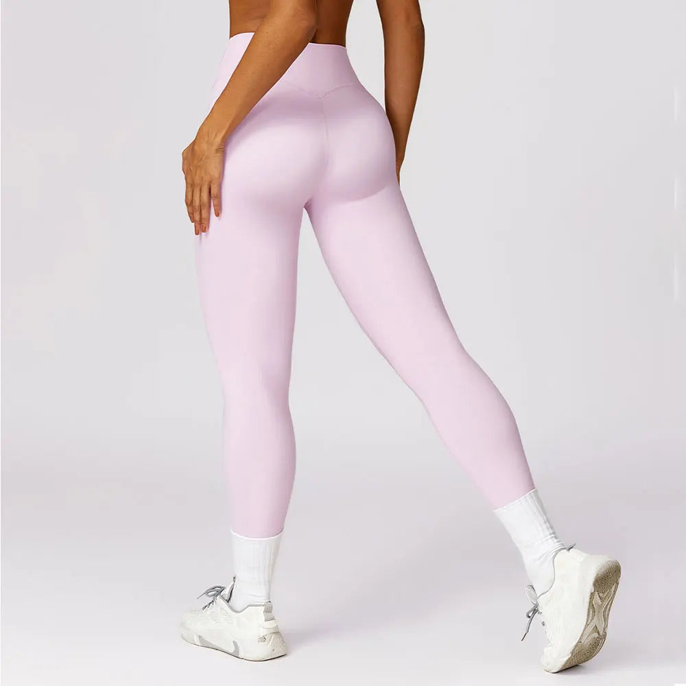 Fashion Classic Women's Nylon High Waist Push Up Fitness Sports Wear Leggings