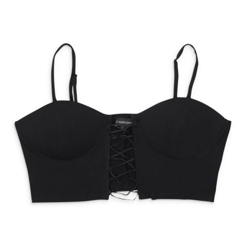 Minimal Style CALLIPYGIAN TOP BLACK BRA