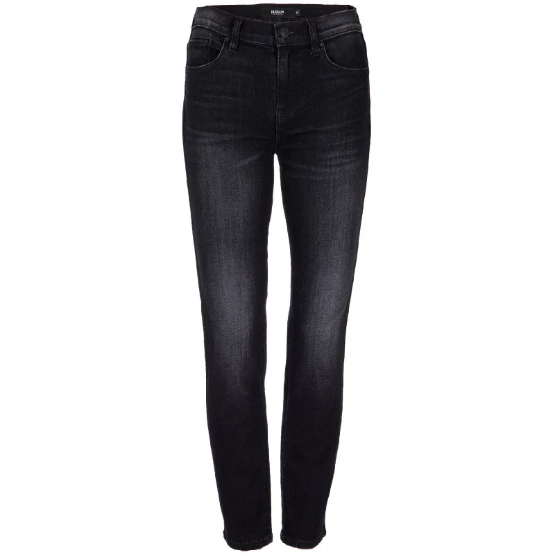 Perfect Tailoring Hudson Womens Nico Straight Leg Jeans, Black, 26