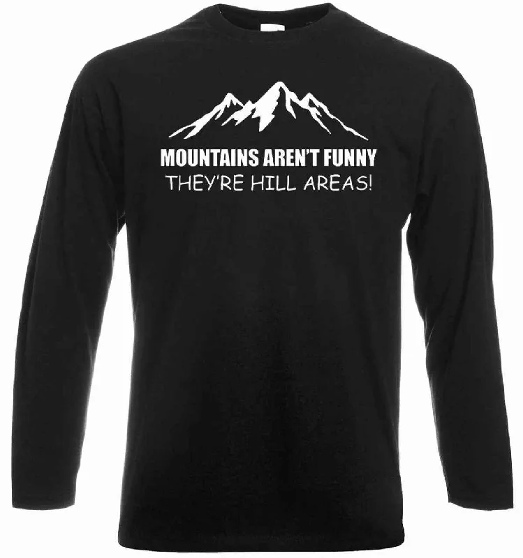 End Of The Year Funny Hiking T-Shirt - Mountains Are Not Funny Long Sleeve Tee for Men End Of The Year Funny Hiking T-Shirt - Mountains Are Not Funny Long Sleeve Tee for Men
