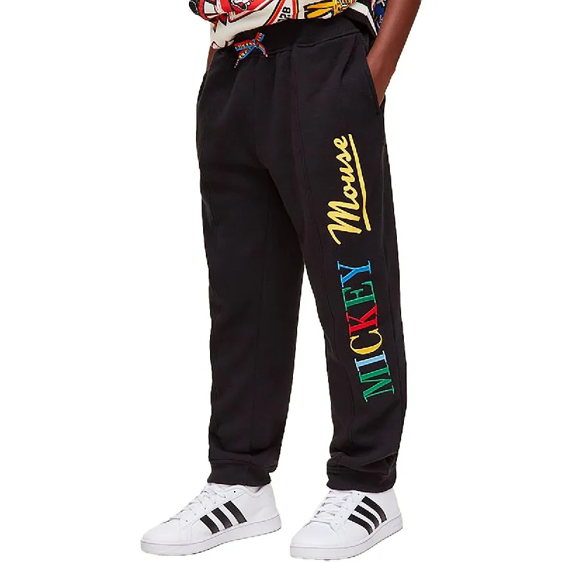 Minimal Style Mickey Mouse Womens Fleece Drawstring Jogger Pants