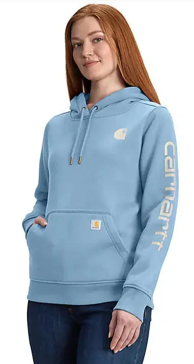 Youthful Style Women's Relaxed Fit Midweight Logo Sleeve Graphic Sweatshirt