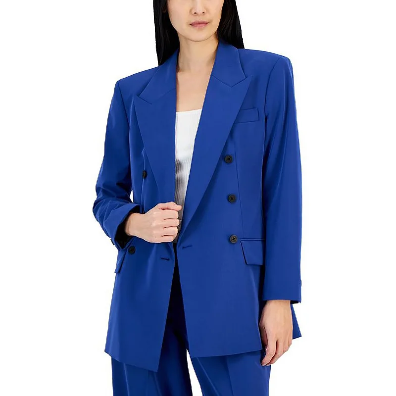 Noble And Elegant Hugo Womens Long Workwear Double-Breasted Blazer