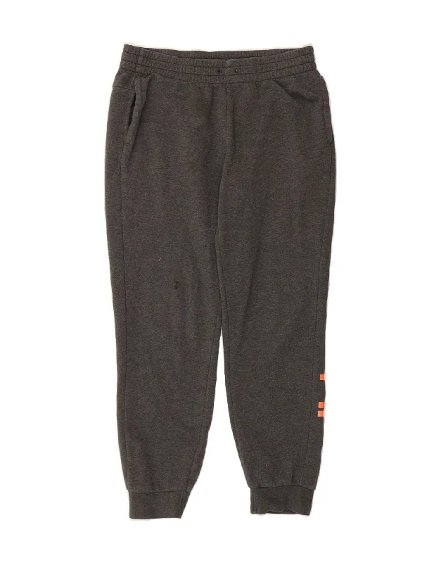 Goddess Style ADIDAS Womens Graphic Tracksuit Trousers Joggers UK 16/18 Large  Grey