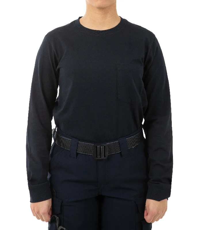 Must-have For Fashion Women's Tactix Cotton Long Sleeve T-Shirt with Chest Pocket