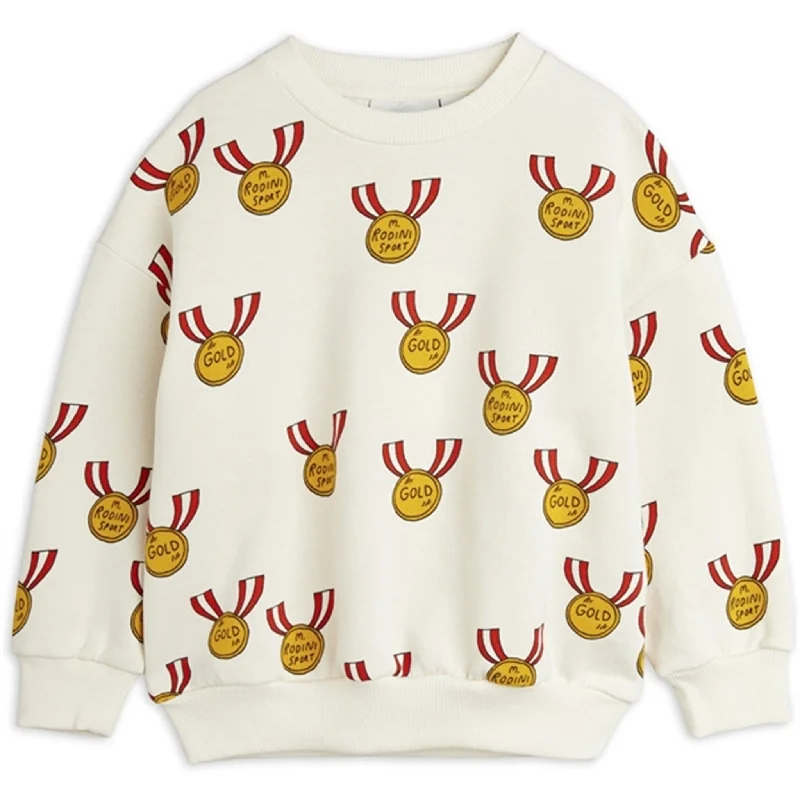 Comfortable Wear Mini Rodini Grey Medals Aop Sweatshirt