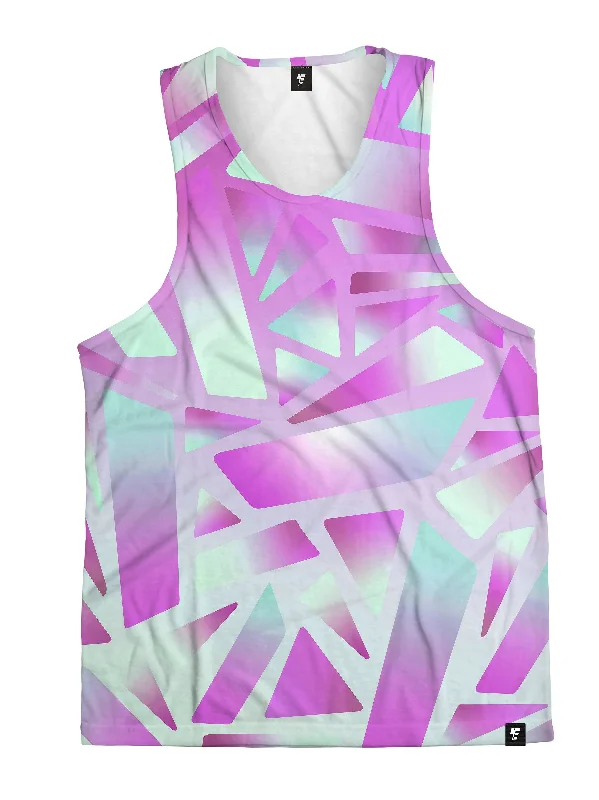 Cool Style Electric Stained Glass (Pink Ice) Unisex Tank Top