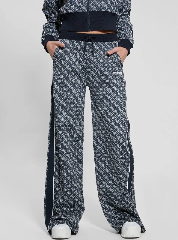 Fashionable Items Blue Logo Sarah Wide Pant
