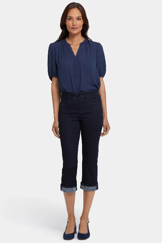 Classic Style Marilyn Straight Crop Jeans - Rinse