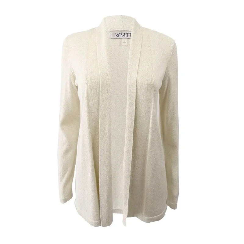 Tropical Style Kasper Women's Open-Front Metallic Jacket