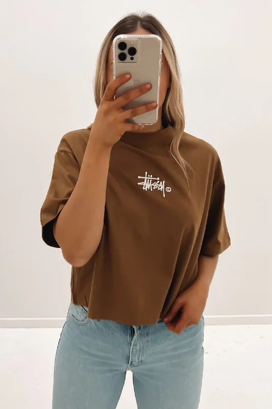 Luxury Fashion Graffiti Boxy Tee Chocolate