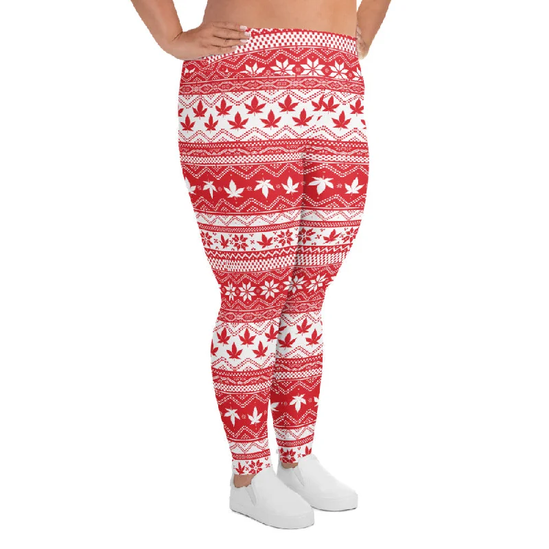 New Design Red Plus Size Leggings