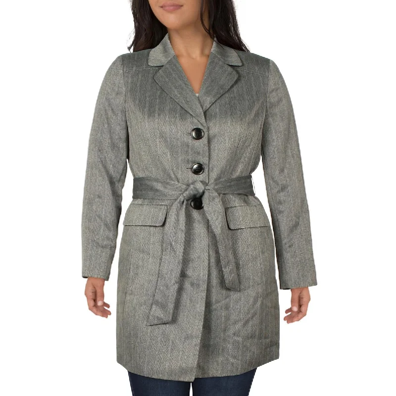 Tropical Style Le Suit Womens Woven Herringbone Suit Jacket