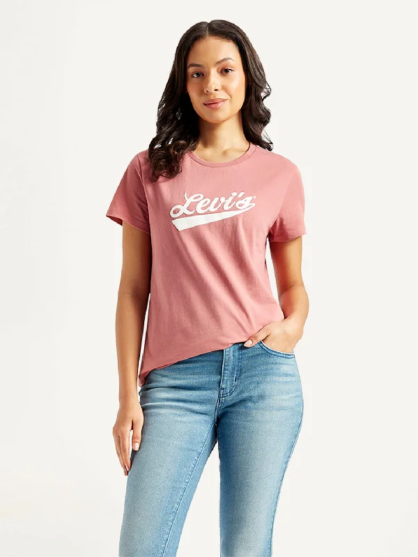 Fashion Must-have Women's Brand Logo Crew Neck T-shirt