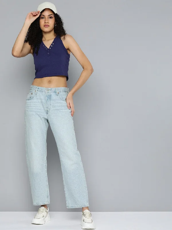 Refreshing Design Women's Mid Rise 501 '90s Regular Fit Button Fly Jeans