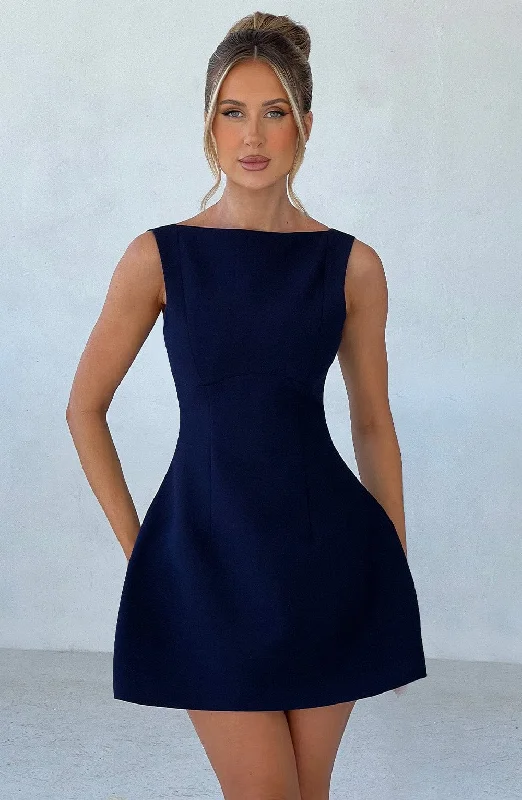 Exquisite Design Alana Mini Dress - Navy
