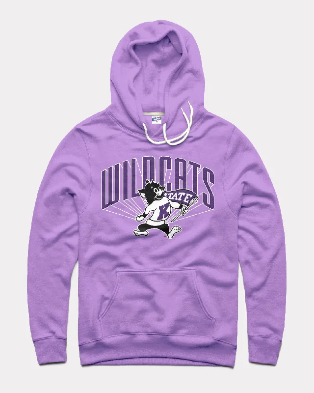 Breathable Design K-State Flag Willie Lines Lavender Hoodie