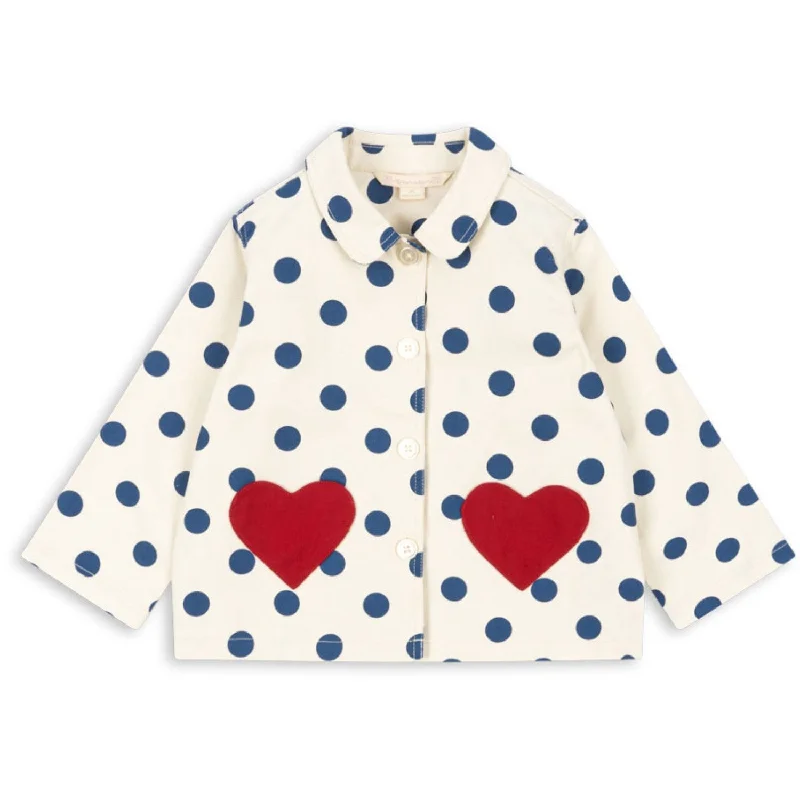 High-end Design Konges Sløjd Blue Dot Nola Shirt Jacket Gots