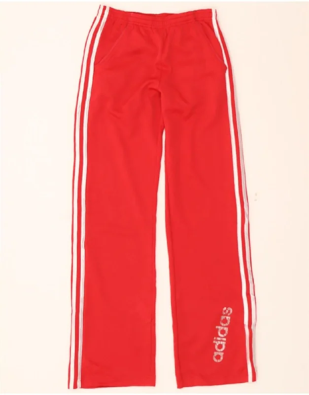 Personal Charm ADIDAS Womens Graphic Tracksuit Trousers UK 14 Large  Red