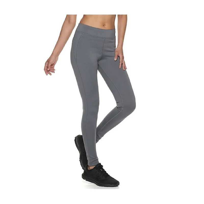 High-quality Design Reebok Womens Solid Compression Athletic Pants, Grey, Large