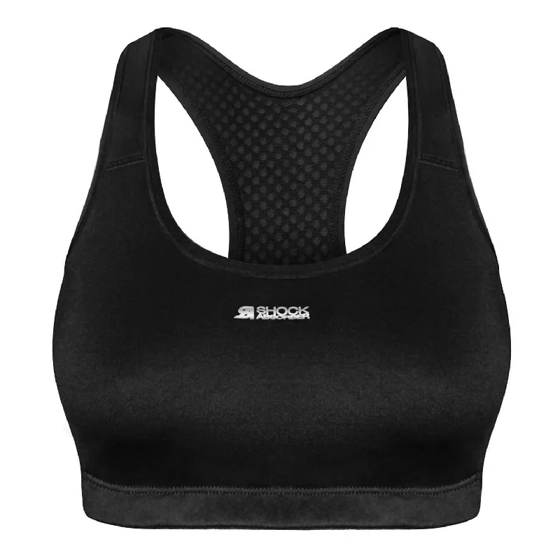 Luxury Fashion Women's Crop Top Sports Bra In Black