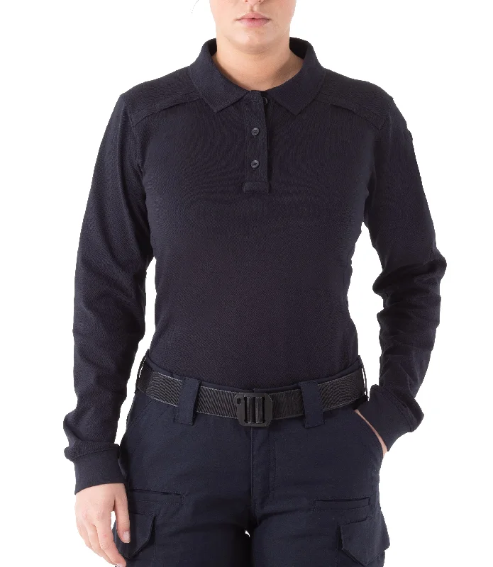 Exquisite Tailoring Women's Cotton Long Sleeve Polo