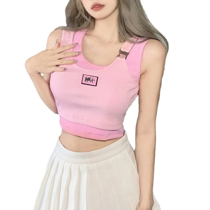 Classic Design Women's Pastel Goth Two-piece Tank Top