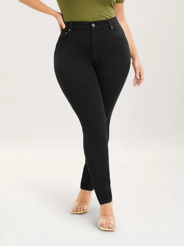 Artistic Temperament Skinny Very Stretchy High Rise Black Wash Sculpt Waist Jeans