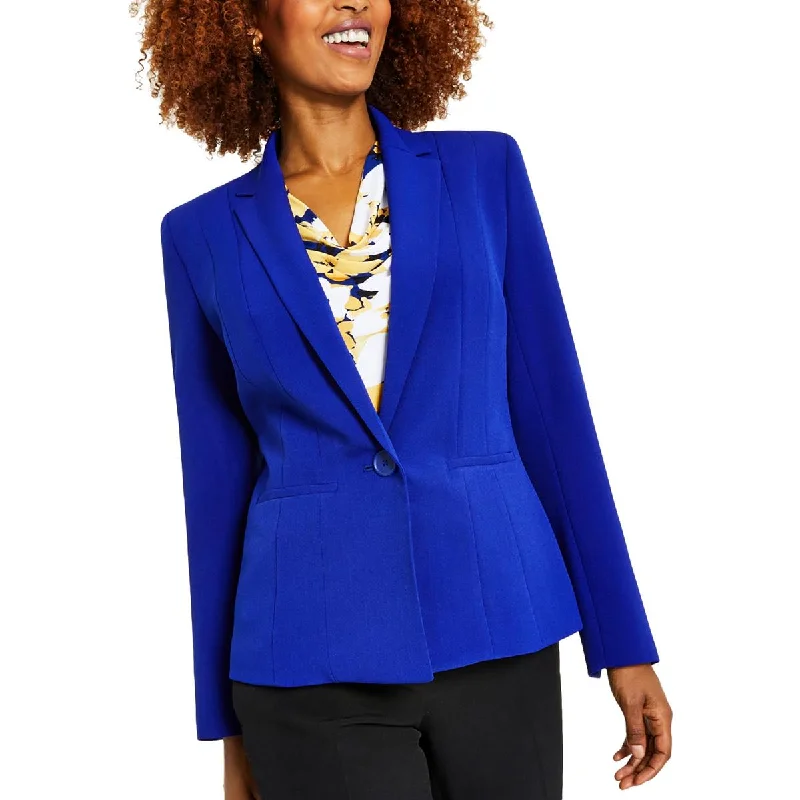 Noble And Elegant Kasper Womens Petites Stretch Ponte One-Button Blazer