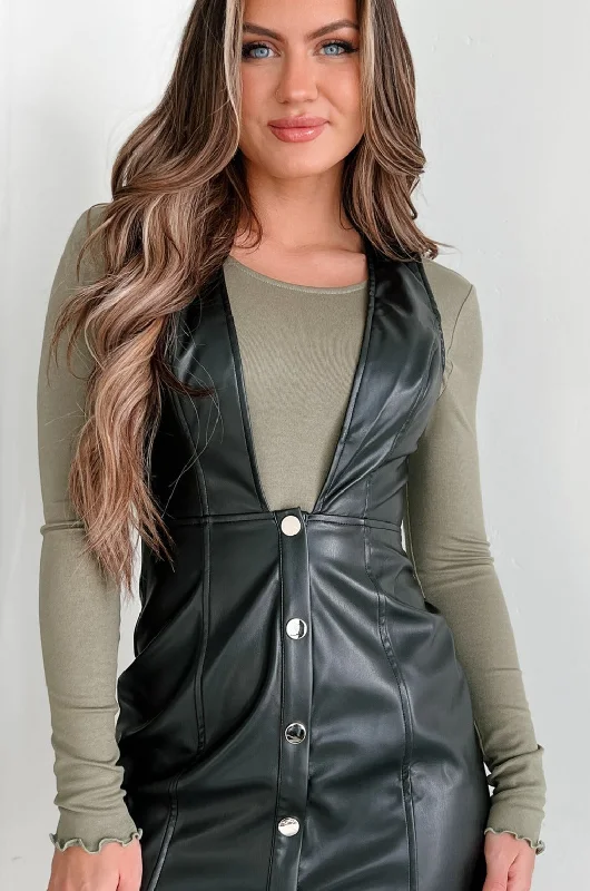 European Plan Easy Compromise Scoop Back Long Sleeve Bodysuit (Olive)