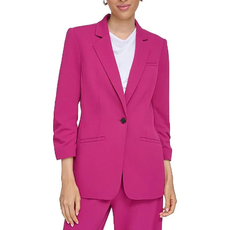 Practical Style Calvin Klein Womens Solid Office One-Button Blazer
