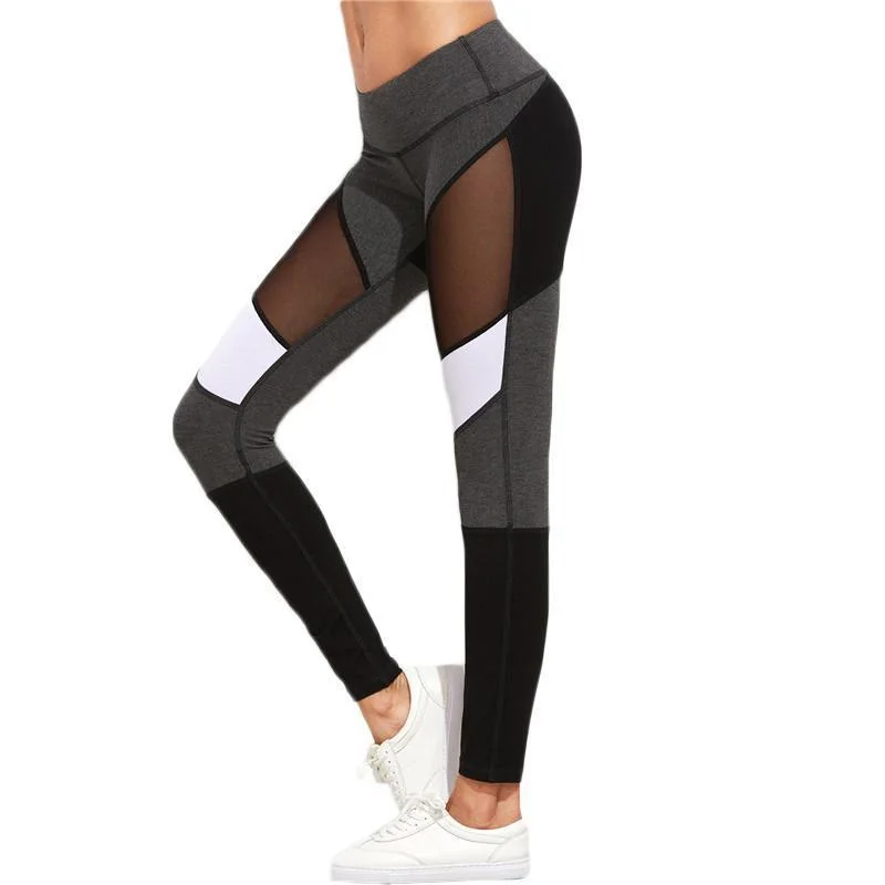 Elegant Series Casual Women Fitness Color Block Autumn Winter Workout Pants Leggings