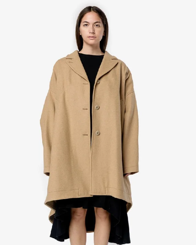 Lace Design Coat in Light Brown