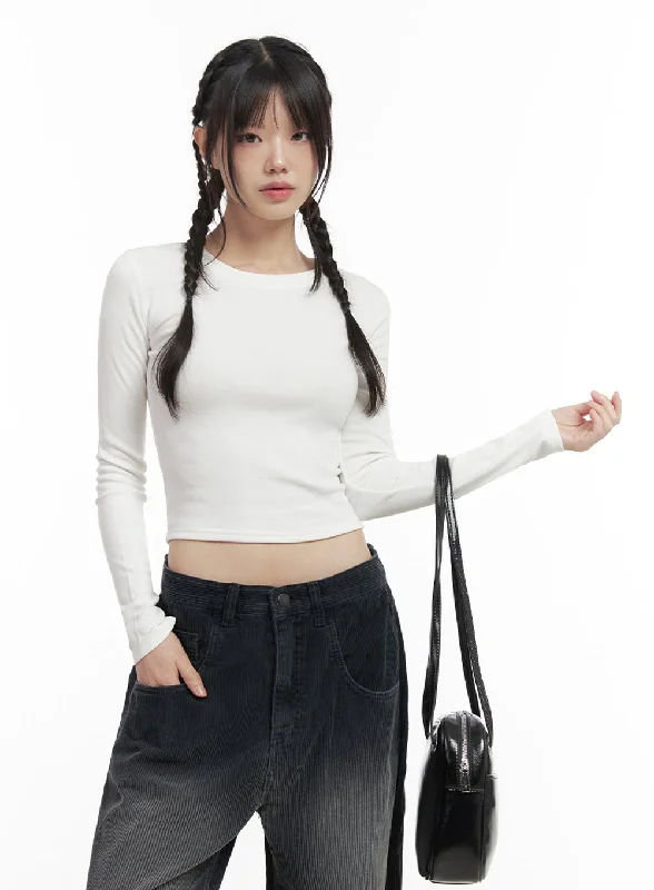 Fashion Classic Slim-Fit Crop Tee ID402