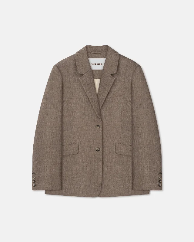 Quality Tailoring Karo - Heritage Wool Blazer - Latte