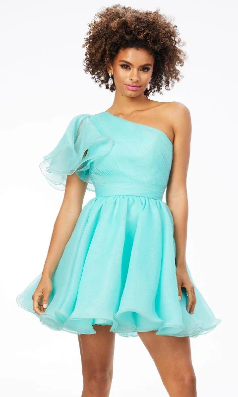 Exquisite Design Ashley Lauren 4524 - One Shoulder A-Line Cocktail Dress