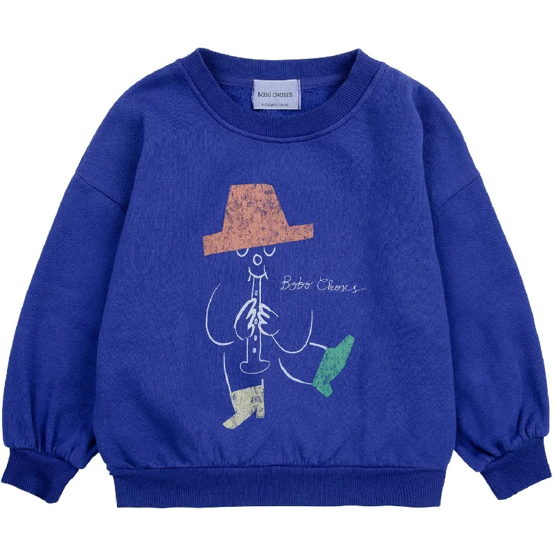 European Plan Bobo Choses Blue Magic Flute Player Crewneck