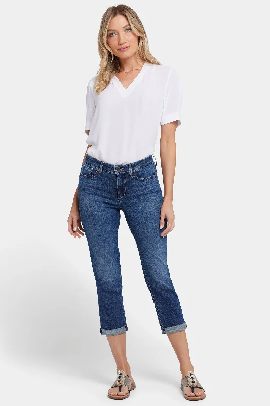 Retro Design Chloe Skinny Capri Jeans - Asturia Shore