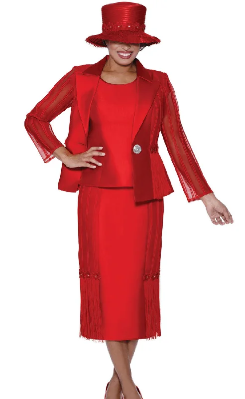 Fashionable In The Times GMI Church Suit 400943-Red