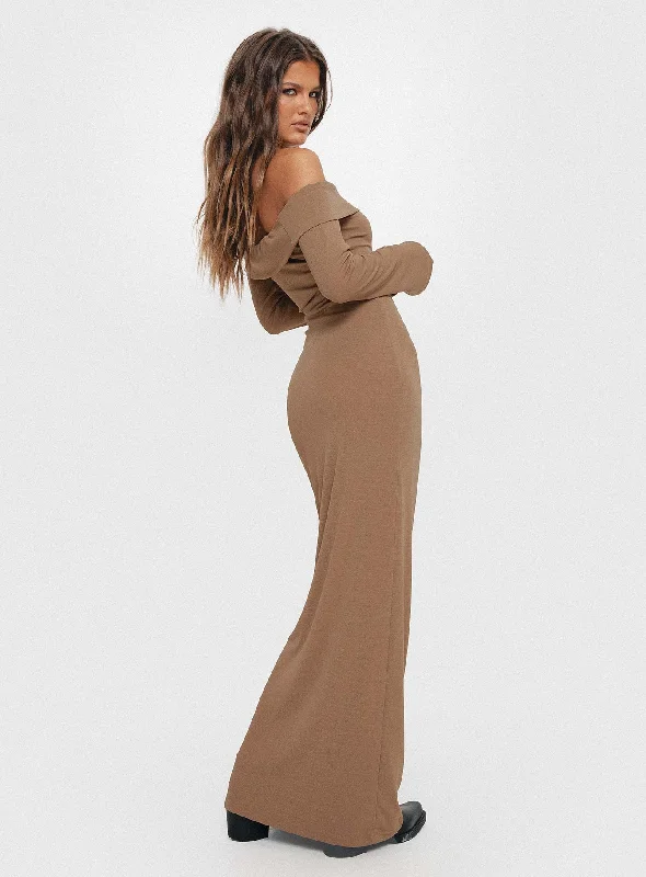 Exquisite Design Maida Maxi Dress Light Brown
