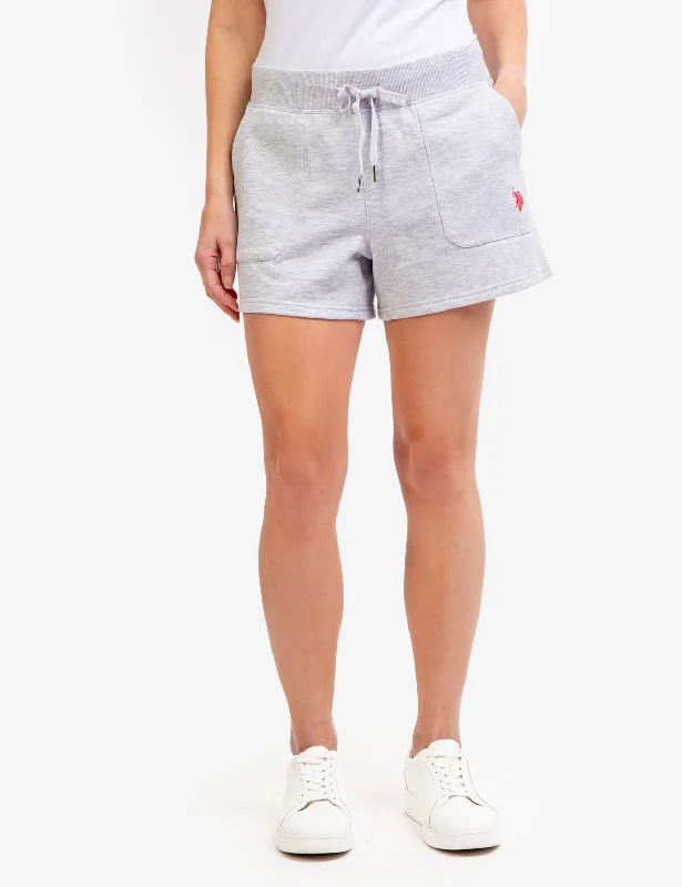Noble And Elegant PATCH POCKET DRAWSTRING SHORTS