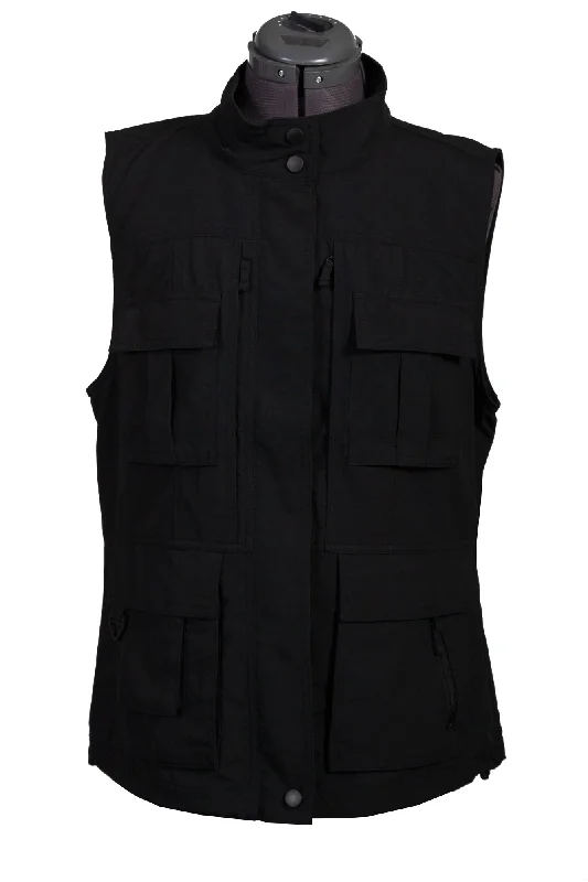 Sports Style Scully Womens Black Nylon Petite Pocket Vest