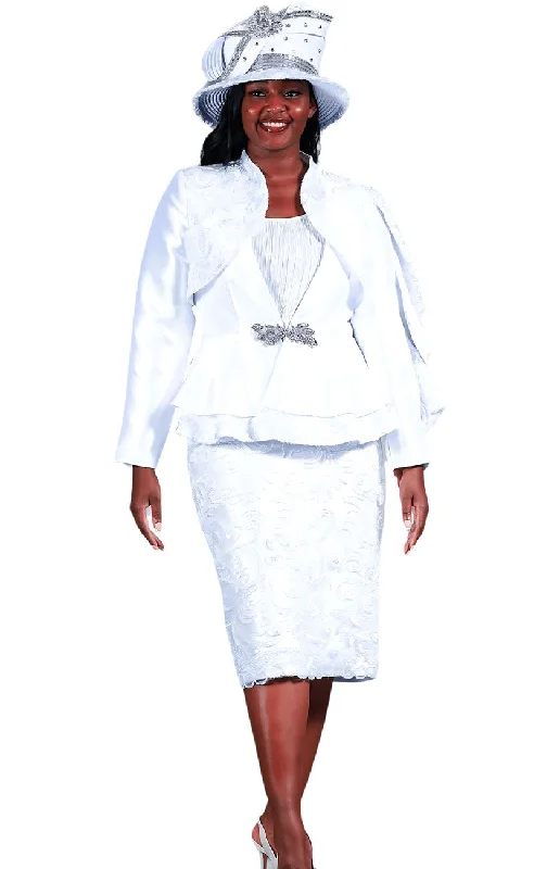 Sports And Leisure Giovanna Church Suit G1217 White + Camisole